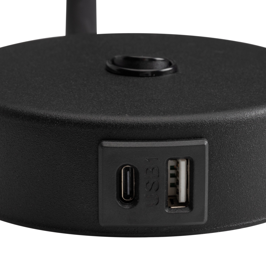 LED Stenska svetilka z USB port LAGOS 1xG9/3W/5V 4000K črna