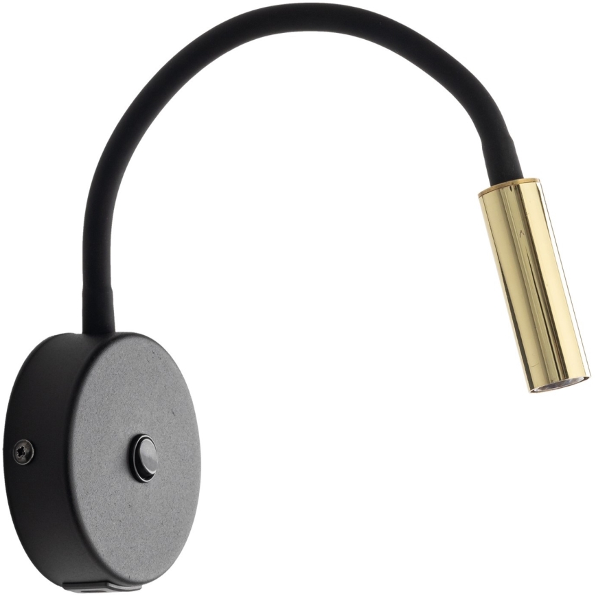 LED Stenska svetilka z USB port LAGOS 1xG9/3W/5V 4000K črna/zlata