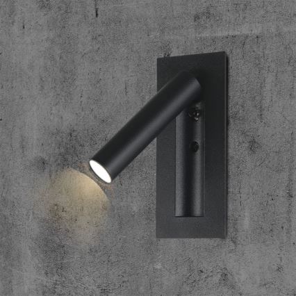 LED stenska točkovna svetilka LED/2W/230V 3000K črna