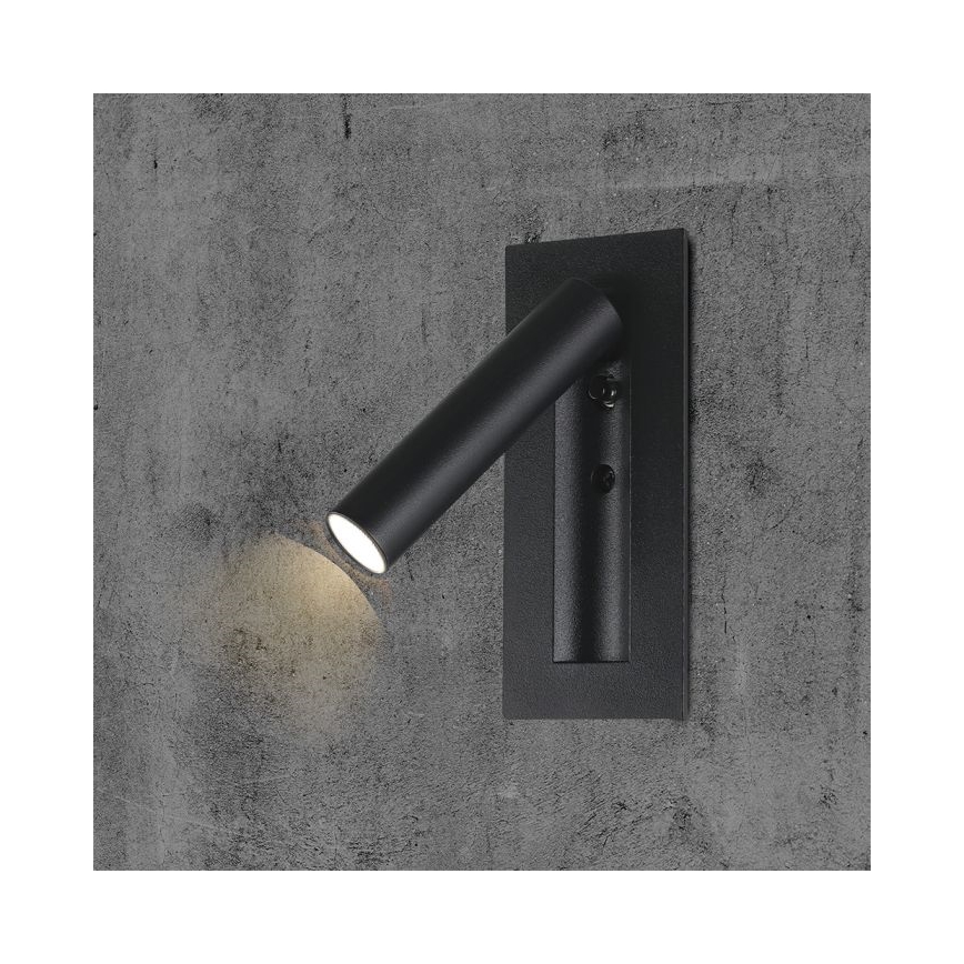 LED stenska točkovna svetilka LED/2W/230V 3000K črna