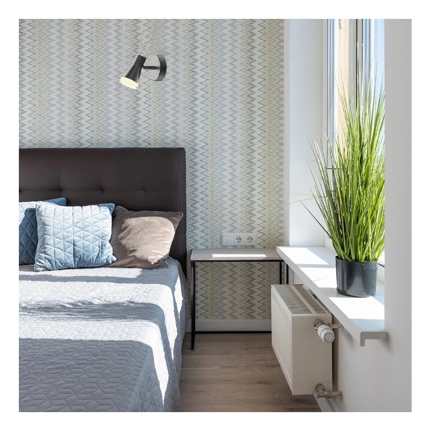LED Stenski reflektor BERG LED/4,2W/230V črn