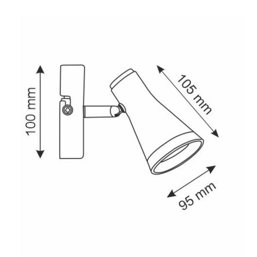 LED Stenski reflektor BERG LED/4,2W/230V črn