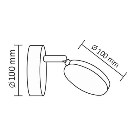 LED Stenski reflektor CAPRI LED/5W/230V