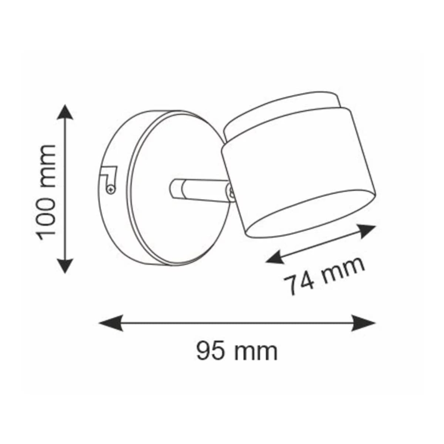 LED Stenski reflektor KUBIK LED/4,2W/230V bel