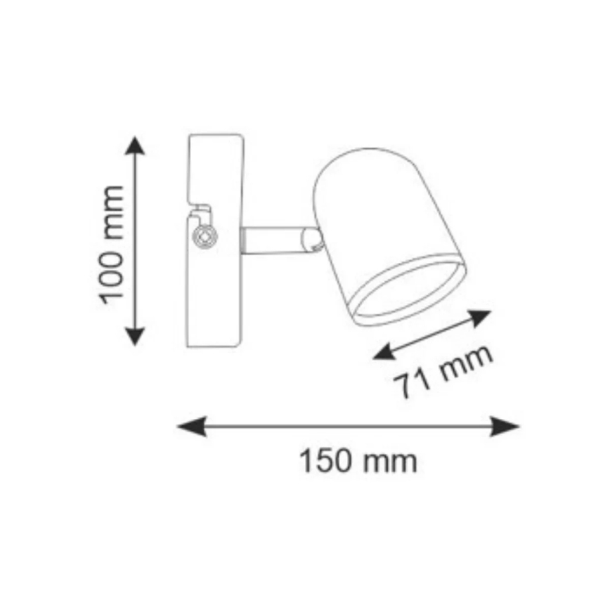 LED Stenski reflektor RAWI LED/4,2W/230V črn