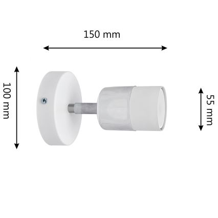 LED Stenski reflektor TUBSSON 1xGU10/4,8W/230V bela/sijajni krom