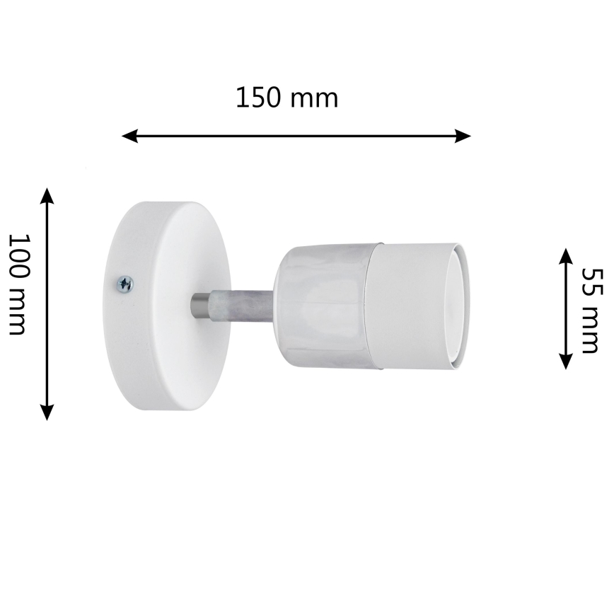 LED Stenski reflektor TUBSSON 1xGU10/4,8W/230V bela/sijajni krom