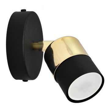 LED Stenski reflektor TUBSSON 1xGU10/4,8W/230V črna/zlata