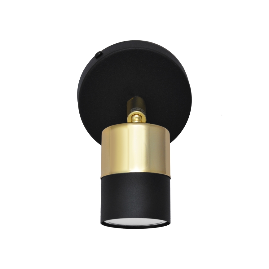 LED Stenski reflektor TUBSSON 1xGU10/4,8W/230V črna/zlata