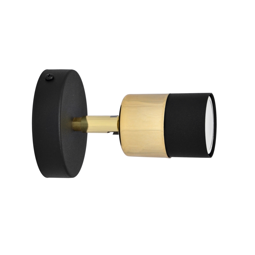 LED Stenski reflektor TUBSSON 1xGU10/4,8W/230V črna/zlata