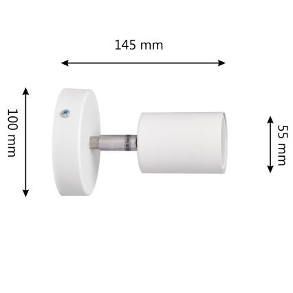 LED Stenski reflektor TUNE 1xGU10/4,8W/230V bela