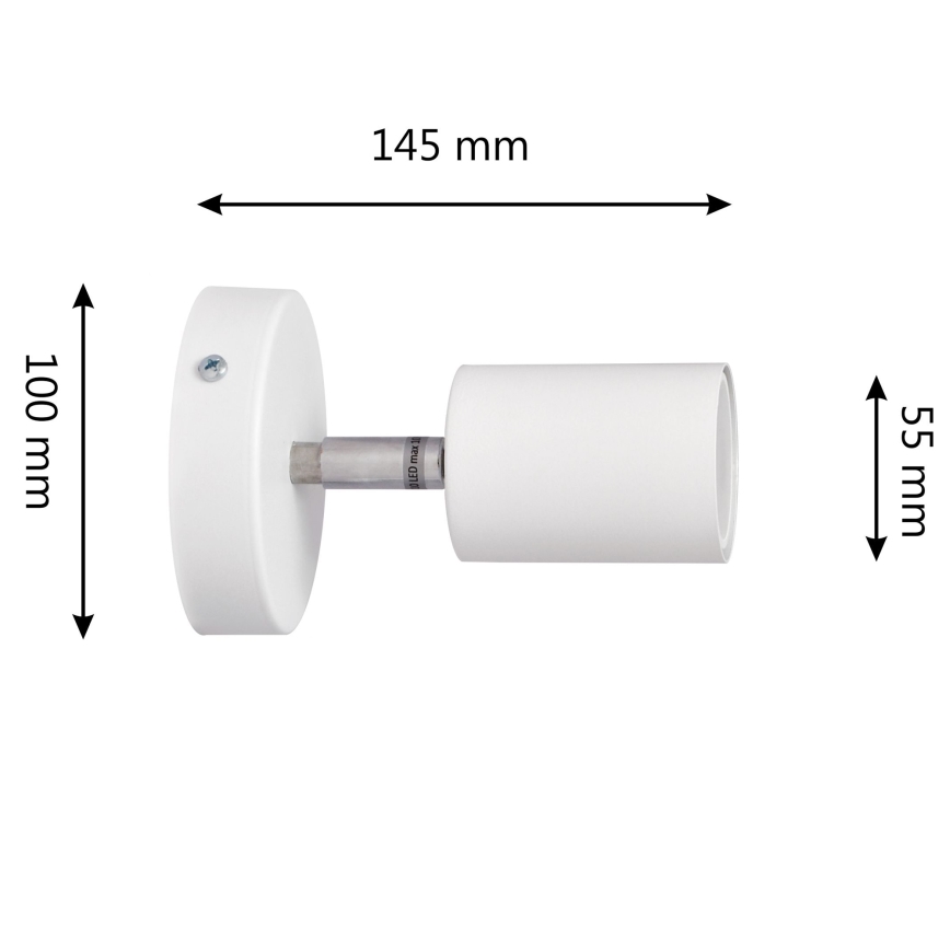 LED Stenski reflektor TUNE 1xGU10/4,8W/230V bela