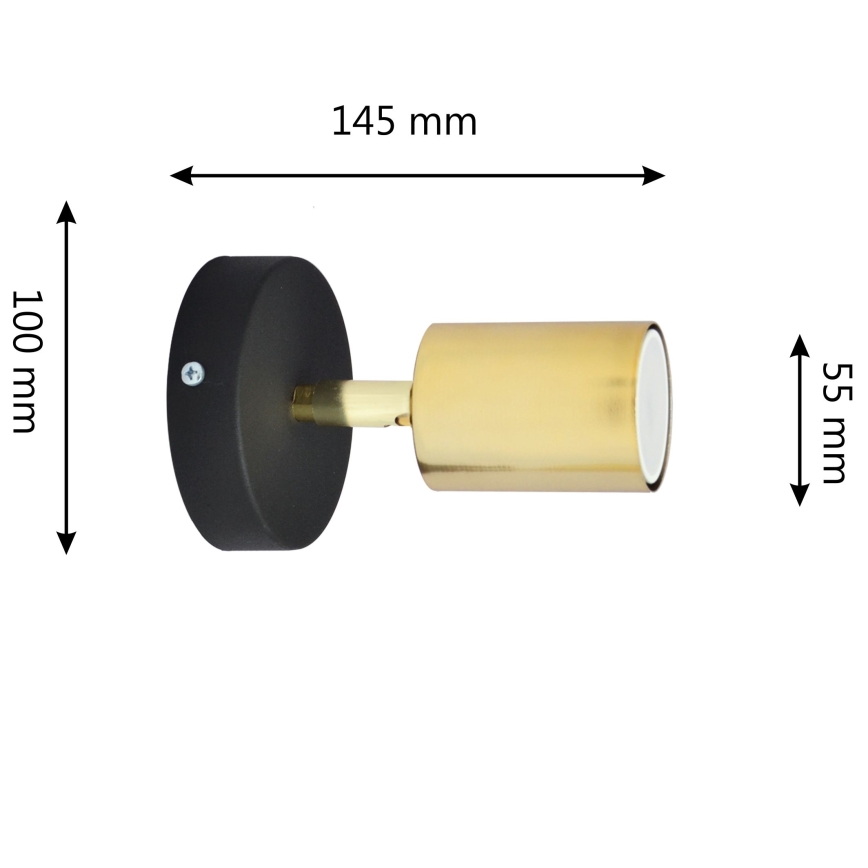 LED Stenski reflektor TUNE 1xGU10/4,8W/230V zlata/črna