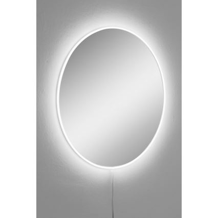 LED Stensko ogledalo z osvetlitvijo ROUND pr. 40 cm bela