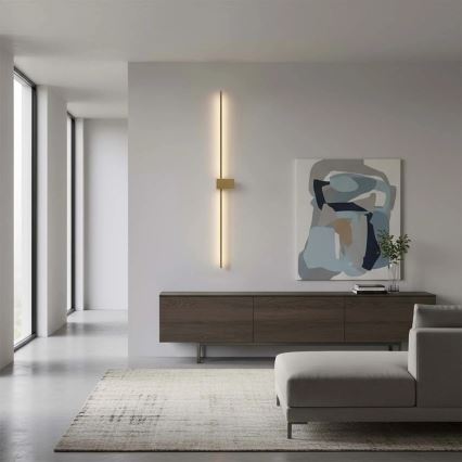 LED stensko svetilo AISHA LED/20W/230V 4000K 120 cm zlato