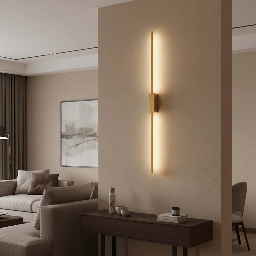 LED stensko svetilo AISHA LED/20W/230V 4000K 120 cm zlato