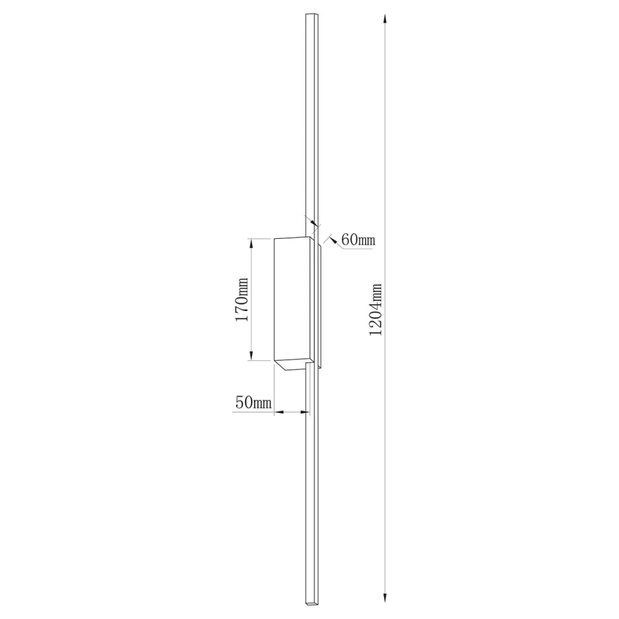 LED stensko svetilo AISHA LED/20W/230V 4000K 120 cm zlato