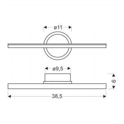 LED stensko svetilo BATUTA LED/10W/230V rjavo