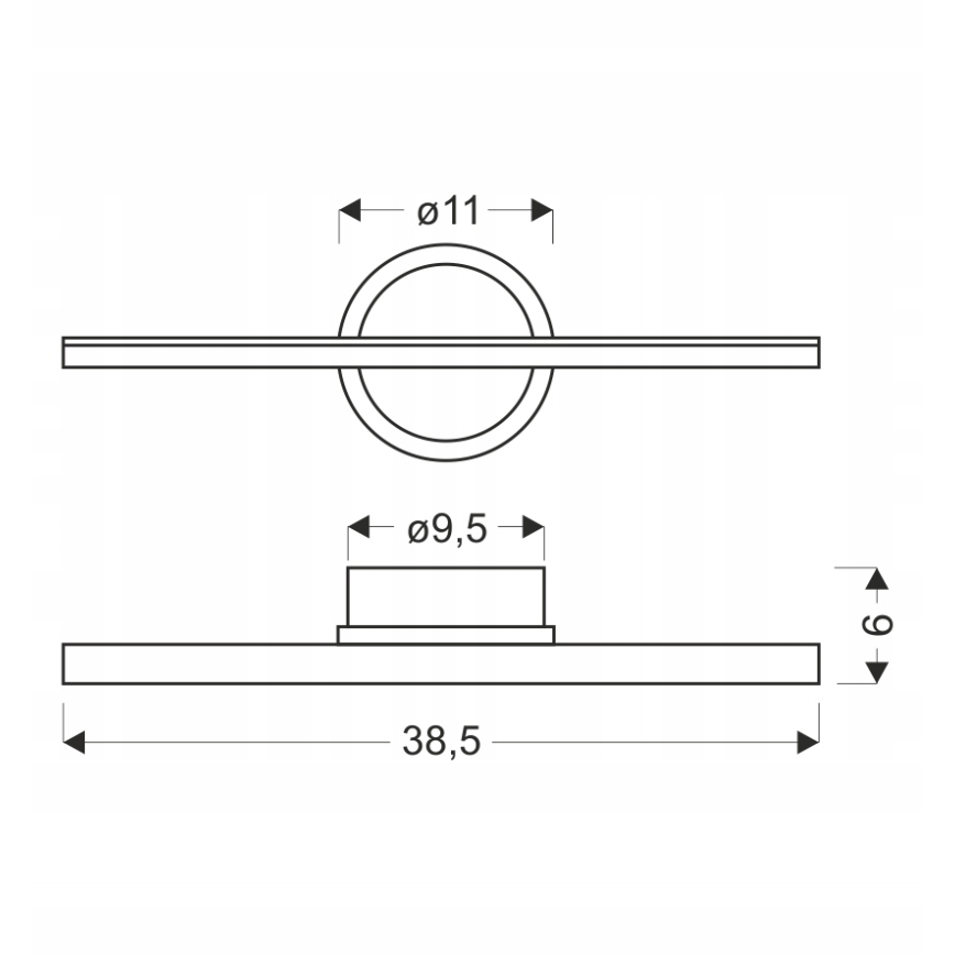 LED stensko svetilo BATUTA LED/10W/230V rjavo