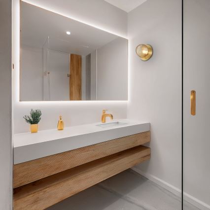 LED stensko svetilo BOLLA LED/3W/230V zlato/dimno bež