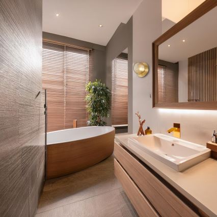 LED stensko svetilo BOLLA LED/3W/230V zlato/dimno bež