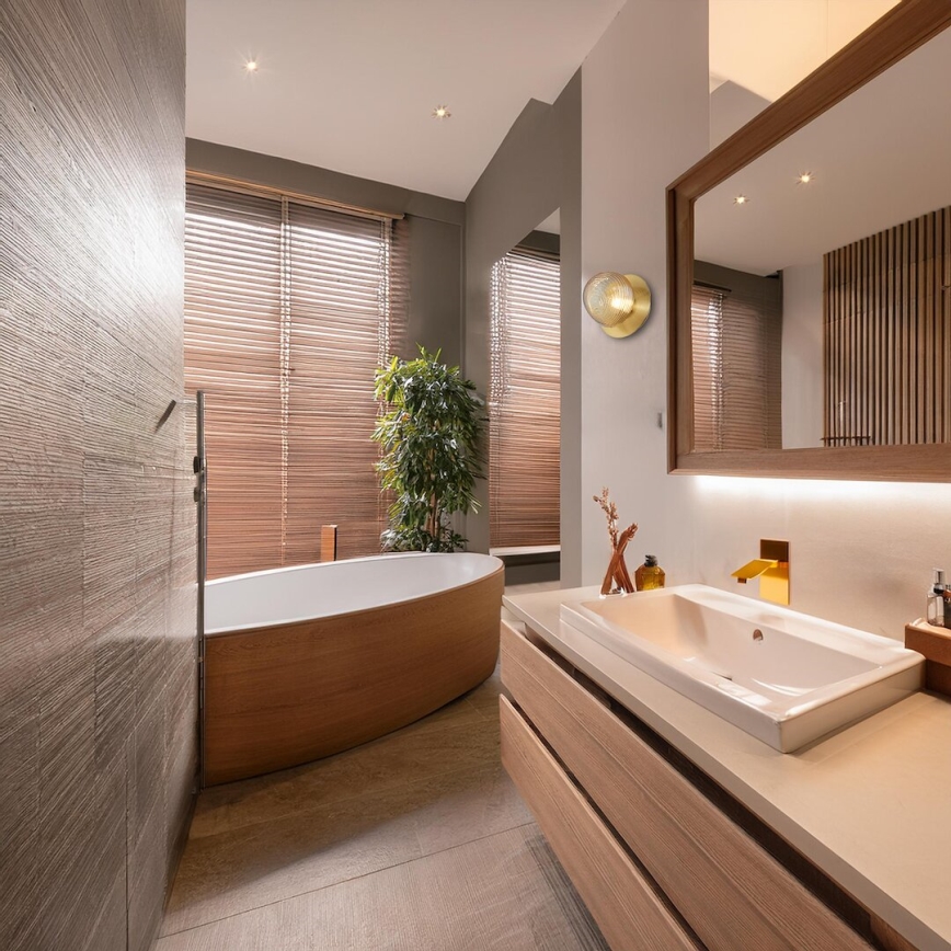 LED stensko svetilo BOLLA LED/3W/230V zlato/dimno bež