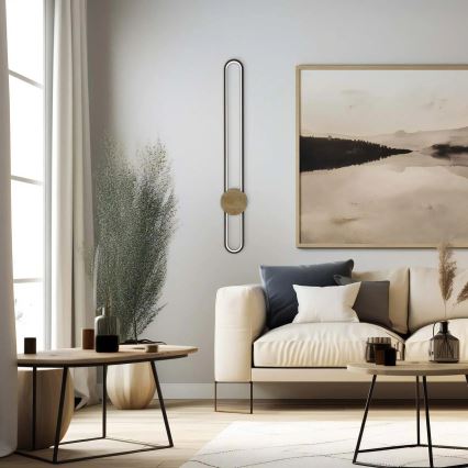 LED stensko svetilo FLORENTYNA LED/24W/230V 4000K črna/bež