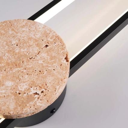 LED stensko svetilo FLORENTYNA LED/24W/230V 4000K črna/bež