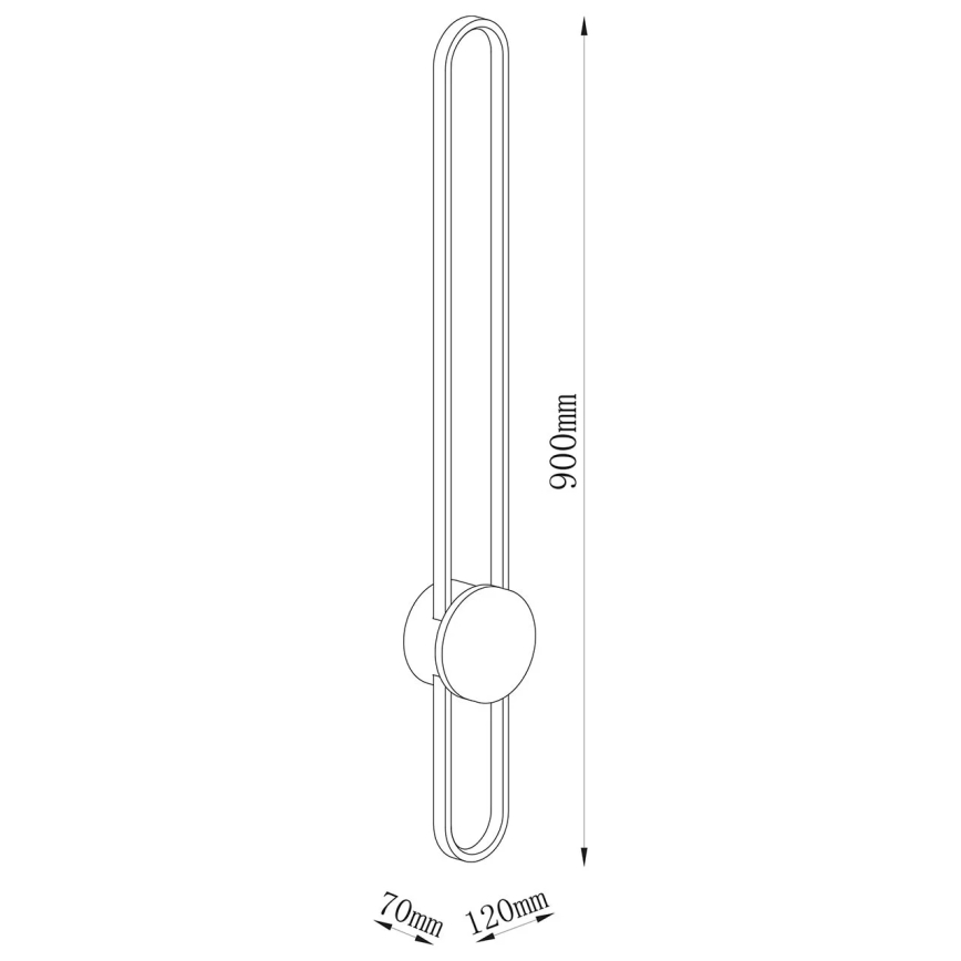LED stensko svetilo FLORENTYNA LED/24W/230V 4000K zlata/črna