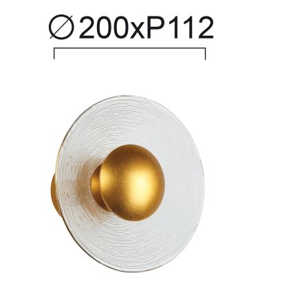 LED stensko svetilo GLAMOUR LED/9W/230V zlato