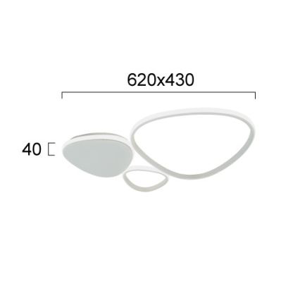 LED stensko svetilo HELIX LED/33W/230V sivo