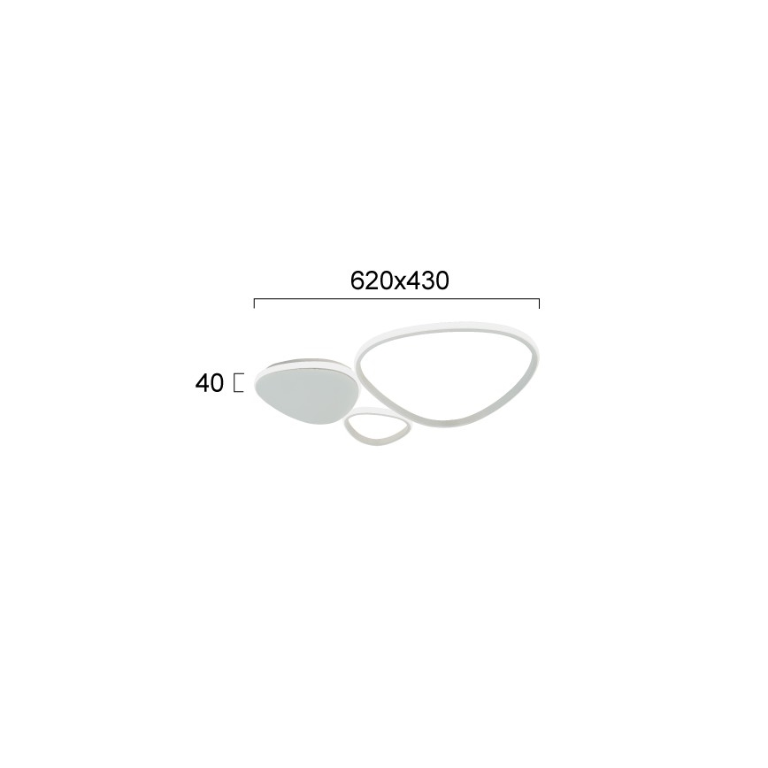 LED stensko svetilo HELIX LED/33W/230V sivo