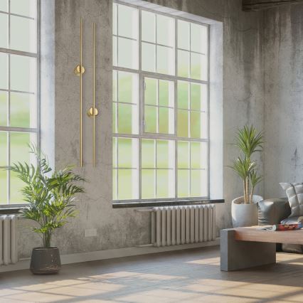 LED stensko svetilo LANA LED/12W/230V 4000K mat zlate barve