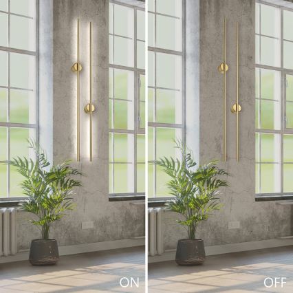 LED stensko svetilo LANA LED/12W/230V 4000K mat zlate barve