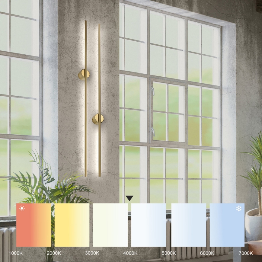 LED stensko svetilo LANA LED/12W/230V 4000K mat zlate barve