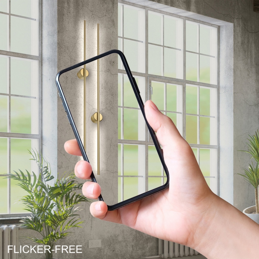 LED stensko svetilo LANA LED/12W/230V 4000K mat zlate barve