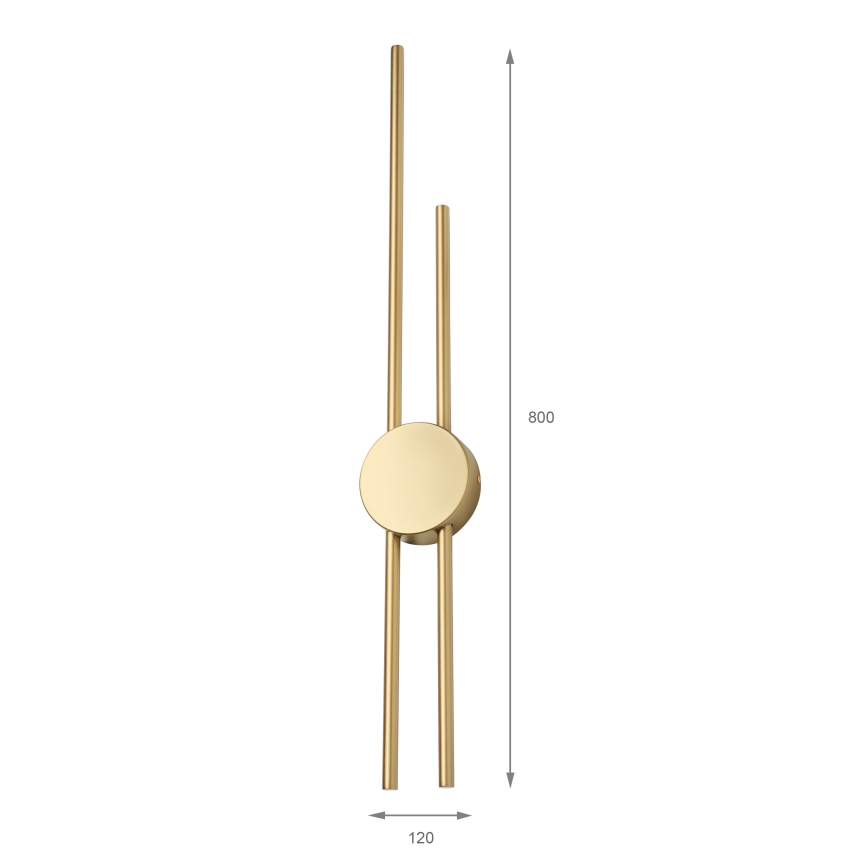 LED stensko svetilo LANA LED/15W/230V 4000K matno zlato