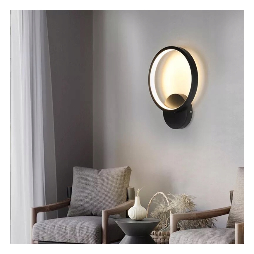 LED stensko svetilo LED/14W/230V črno