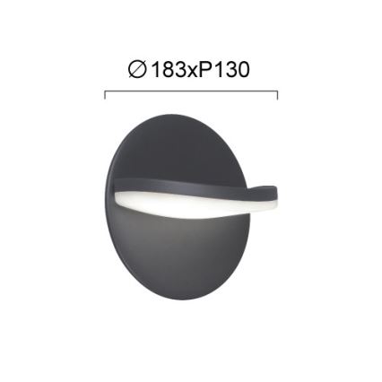 LED stensko svetilo LETTY LED/16W/230V antracit