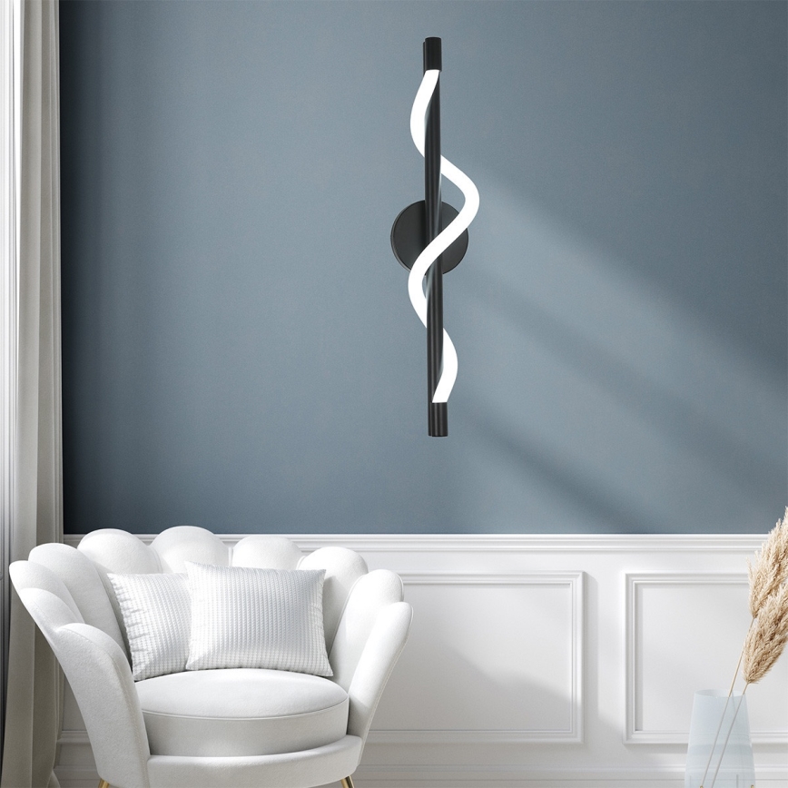 LED stensko svetilo MELECA LED/12W/230V 3000/4000/6000K črno