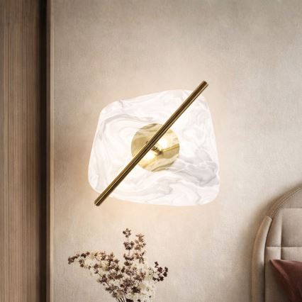 LED stensko svetilo RELAX LED/5W/230V zlato/belo