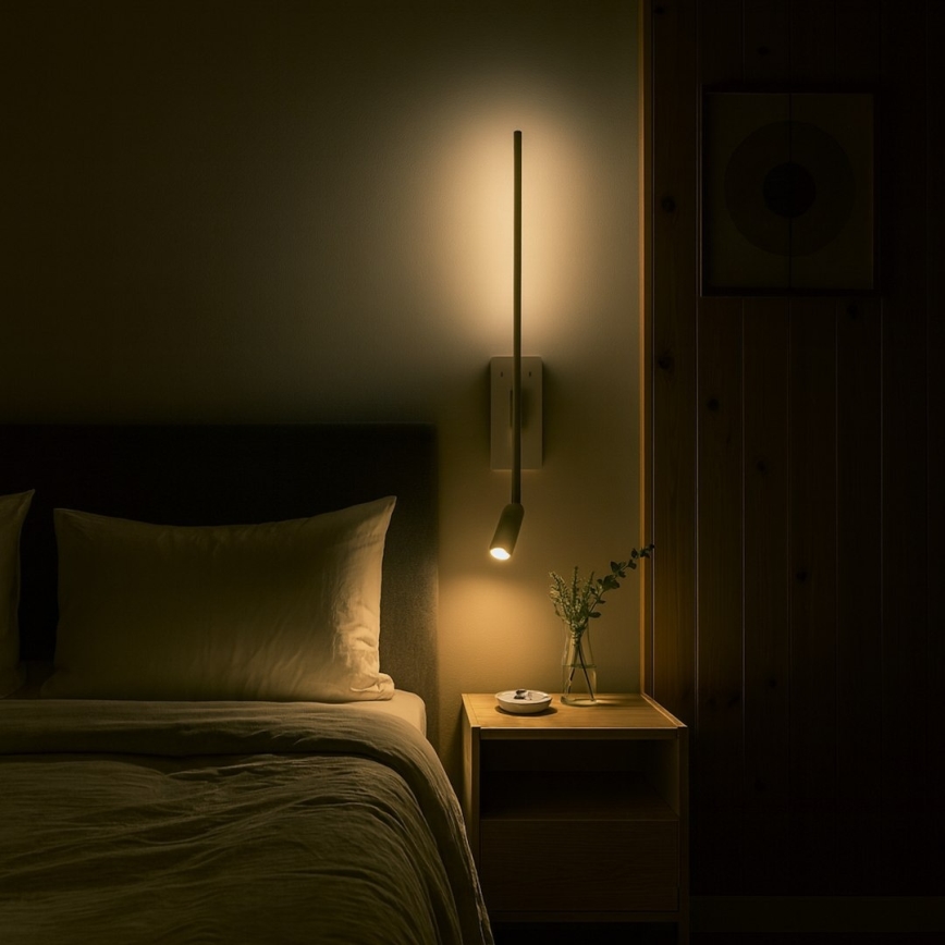LED stensko svetilo TORCH LED/6W/230V + LED/3W belo