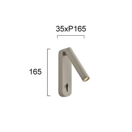 LED stensko točkovno svetilo ABRIEL LED/6W/230V, bež