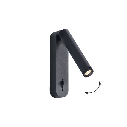 LED stensko točkovno svetilo ABRIEL LED/6W/230V črna