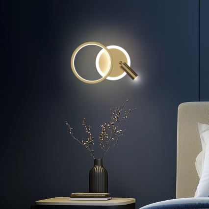 LED stensko točkovno svetilo MONET LED/15W/230V zlato