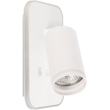 LED stensko točkovno svetilo PIPE 1xGU10/10W/230V + LED/6W bela