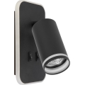 LED stensko točkovno svetilo PIPE 1xGU10/10W/230V + LED/6W črno