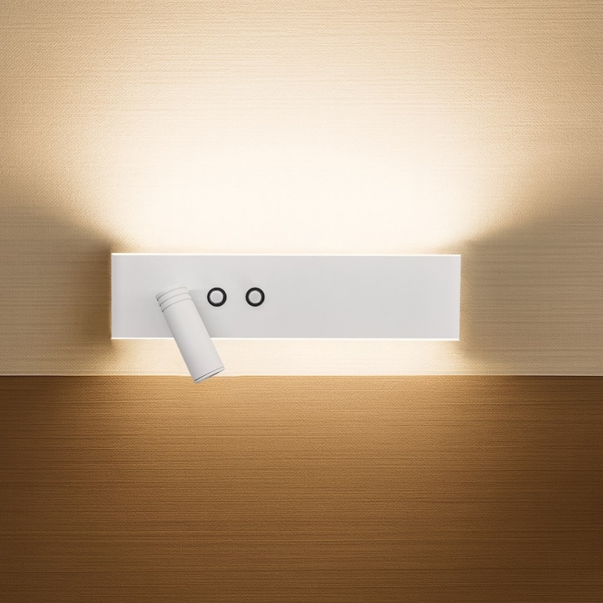 LED stensko usmerjeno svetilo RESORT LED/10W/230V + LED/3W belo levo