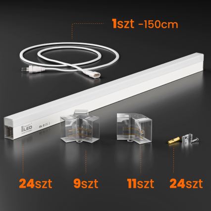 LED stropna svetilka z zatemnitvijo HEXAGON LED/192W/85-265V 5000K 160x221 cm CRI 90 IP54 bela