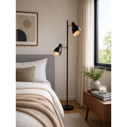 LED stoječa svetilka 1xE27/7W/230V 2700K črna